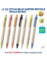 STYLO BILLE CARTON RECYCLE PAILLE DE BLE REF 9339 9339 Stylos plastiques  0,90 €