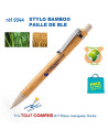 STYLO BILLE BAMBOU PAILLE DE BLE REF 9344 9344 Stylos Bois, carton, recyclé  1,84 €