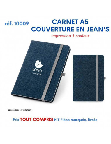 CARNET A5 EN JEAN'S REF 10009 10009 Carnet personnalisé  8,18 €