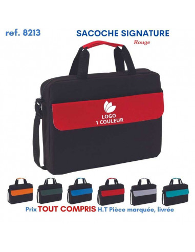SACOCHE SIGNATURE REF 8213 - PORTE DOCUMENTS - objet publicitaire  promotionnel de communication personnalisé