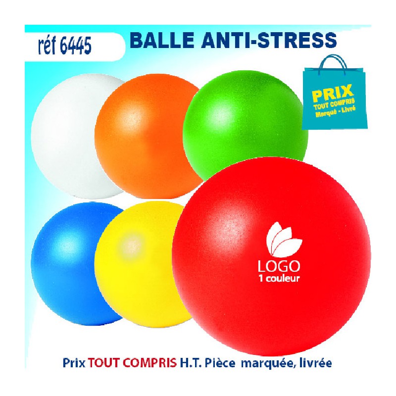 BALLE ANTI-STRESS REF 6445 6445 JEUX - ENFANTS - objets publicitaires  personnalisés pmp diffusion cadeau de fin d'année
