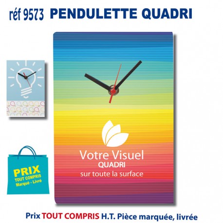 PENDULE QUADRI REF 9573 9573 Pendulette publicitaire  3,20 €