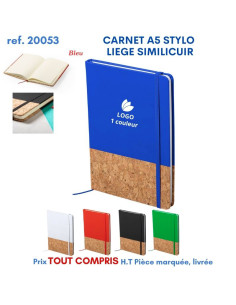 Carnet A5 à couverture en kraft et en liège (P774.331), carnets